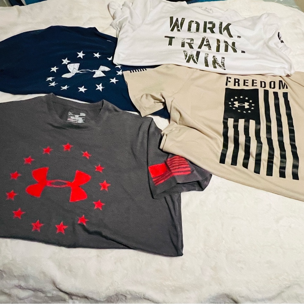 4 Under Armour T Shirts sz XL